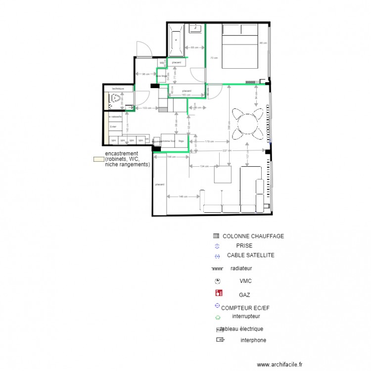 BOURET PROJET essai cuisine. Plan de 0 pièce et 0 m2