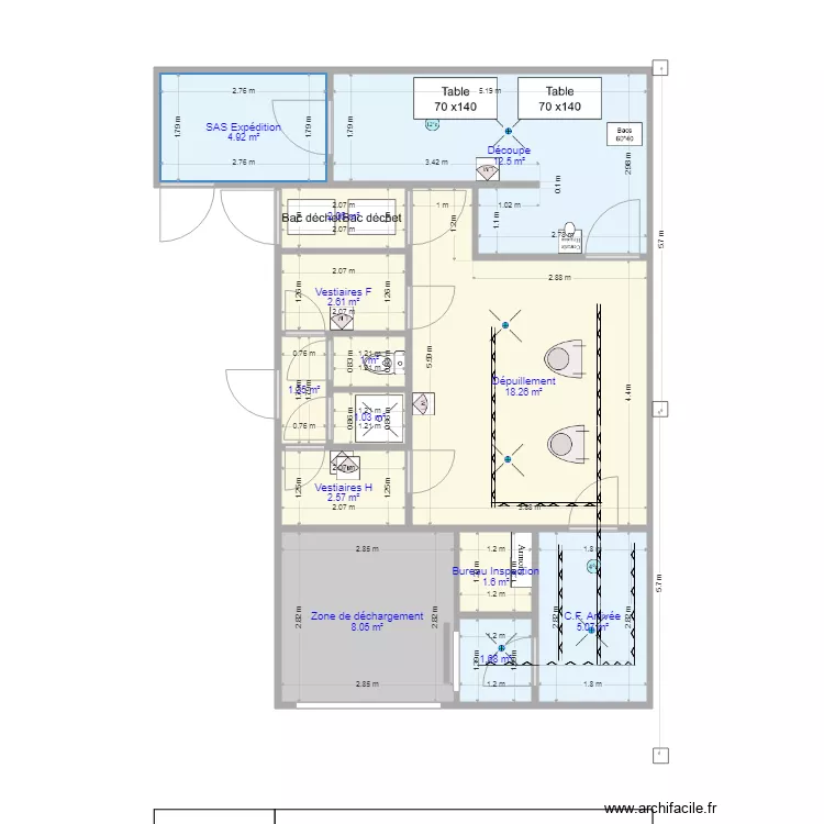 Ferme aux cerfs 001. Plan de 