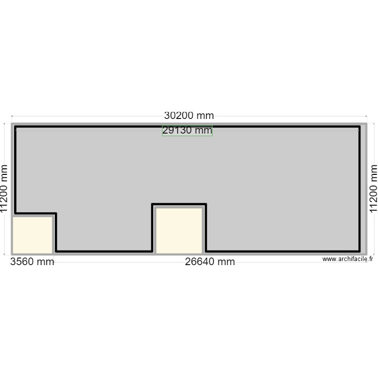 pave. Plan de 4 pièces et 605 m2