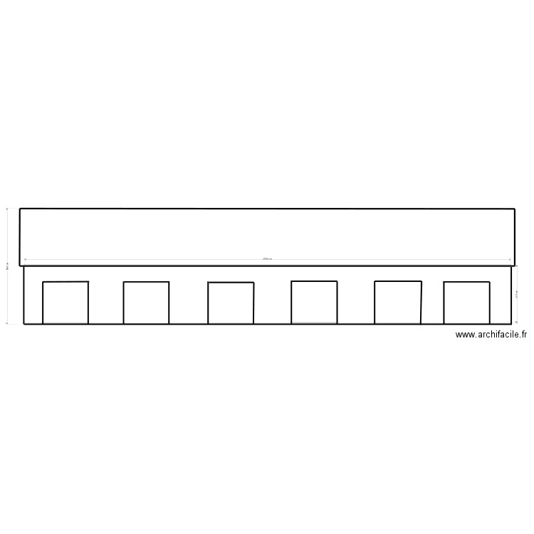 Facade OUEST actuelle salle. Plan de 0 pièce et 0 m2