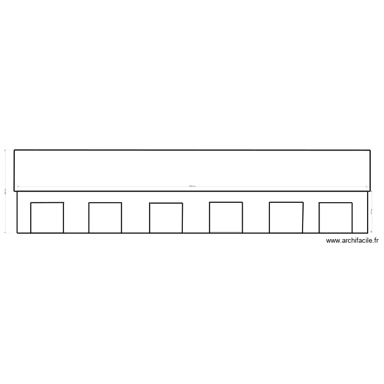 Facade OUEST actuelle salle. Plan de Facade OUEST actuelle salle. Plan de