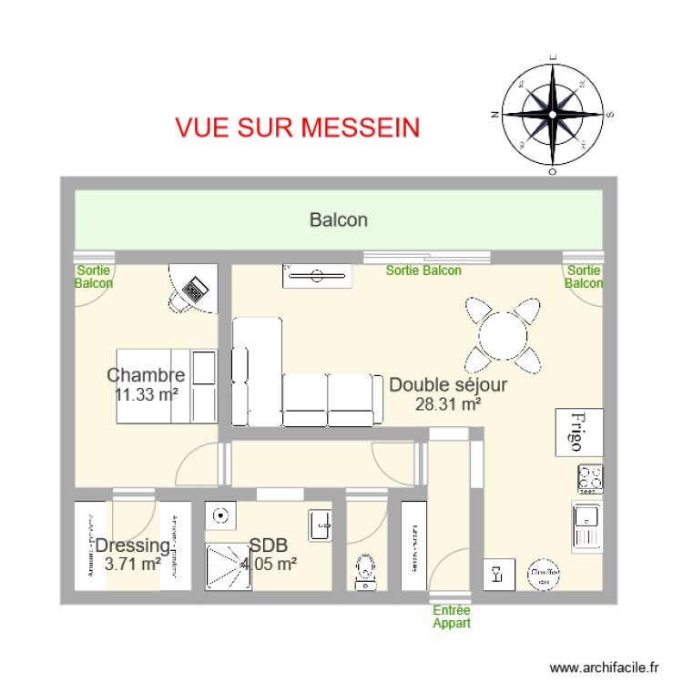 ODINOT. Plan de 0 pièce et 0 m2