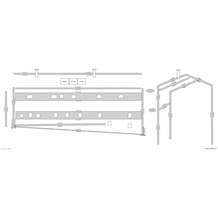 Façade nord projet. Plan de 0 pièce et 0 m2