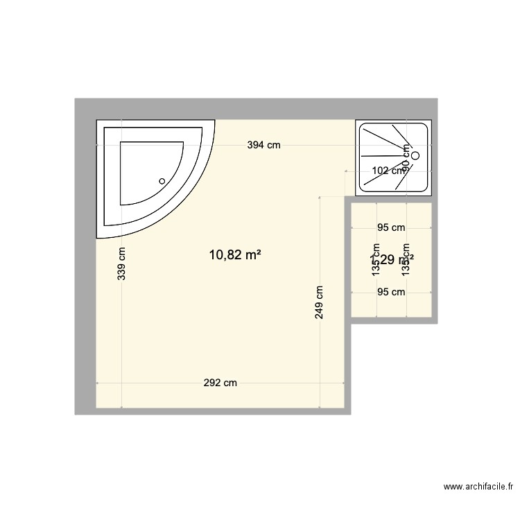 SDB COURTIL 3. Plan de 0 pièce et 0 m2