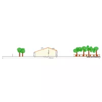 plan fa&ccedil;ade Est hourtin avant  