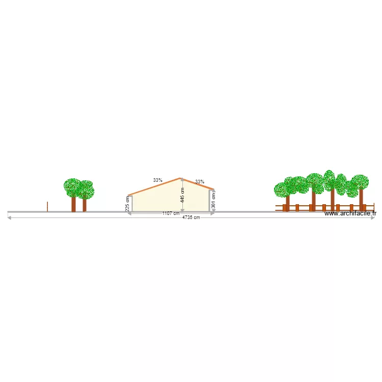 plan fa&ccedil;ade Est hourtin avant  . Plan de 