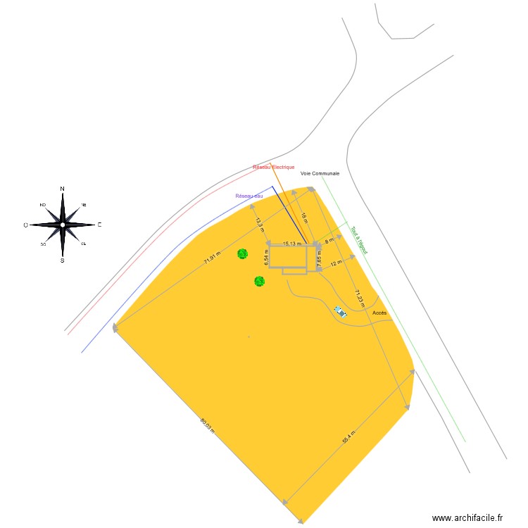 plan de masse. Plan de 0 pièce et 0 m2