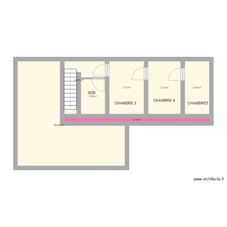 QUOEURNAT ETAGE. Plan de 0 pièce et 0 m2