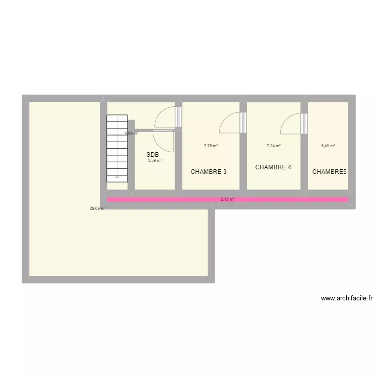 QUOEURNAT ETAGE. Plan de 
