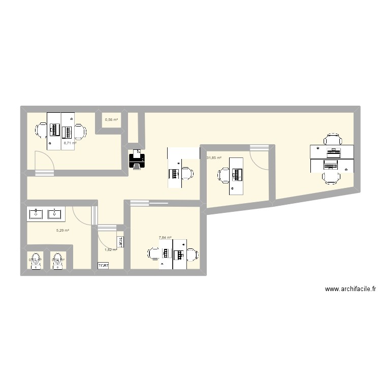 RDC suite. Plan de 0 pièce et 0 m2