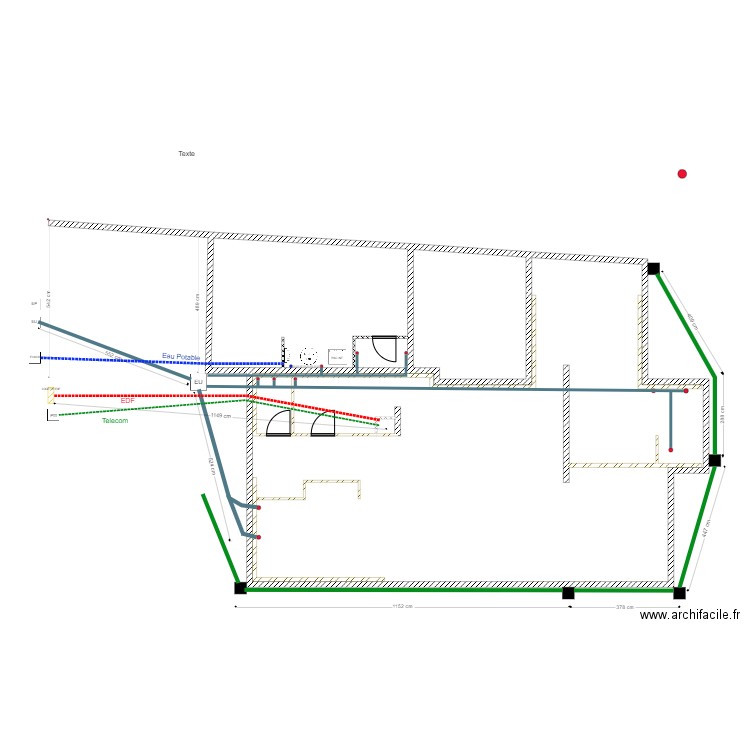 PLAN Implantation Eaux Useés. Plan de 0 pièce et 0 m2