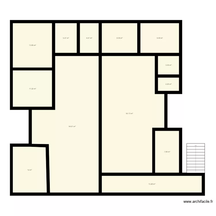 Appartement 3. Plan de 