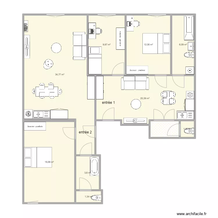 43 R&eacute;publique R+2 hyp 1. Plan de 