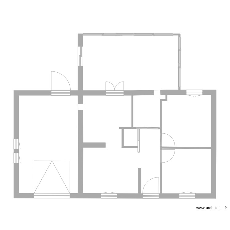 Plan actuel Garage et Maison 2021 . Plan de 0 pièce et 0 m2