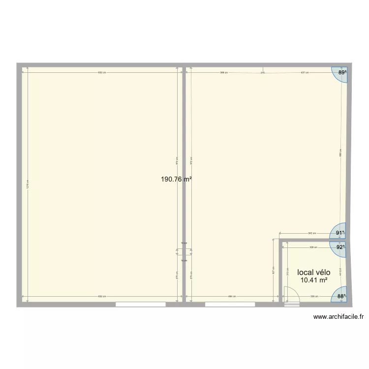 plan local avant travaux. Plan de 