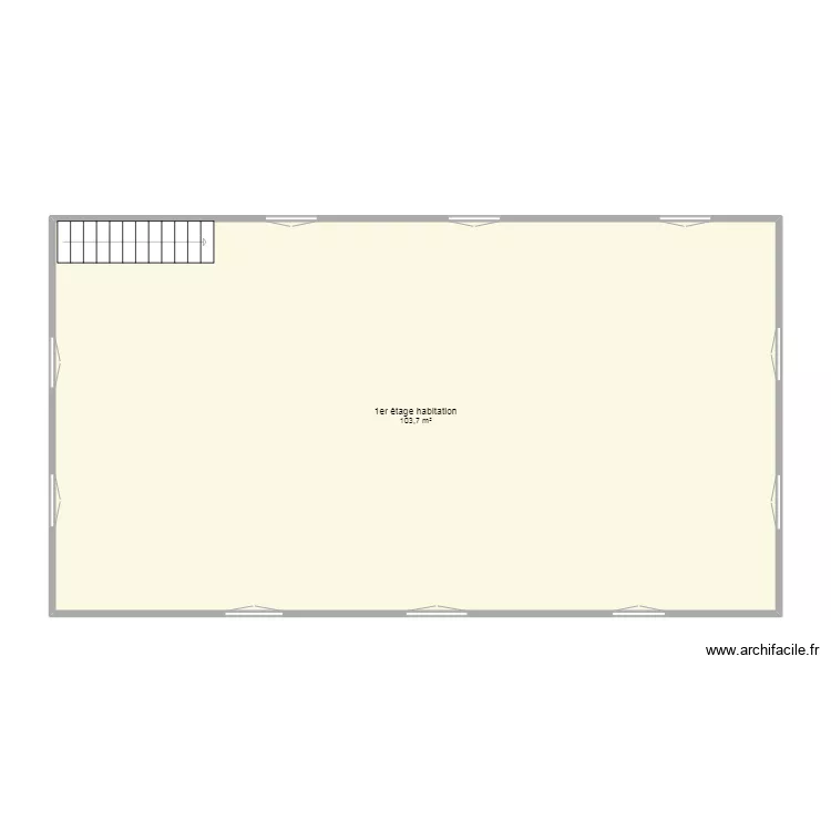 2e &eacute;tage habitation. Plan de 