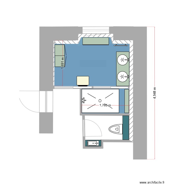 salle de bain 5. Plan de 0 pièce et 0 m2