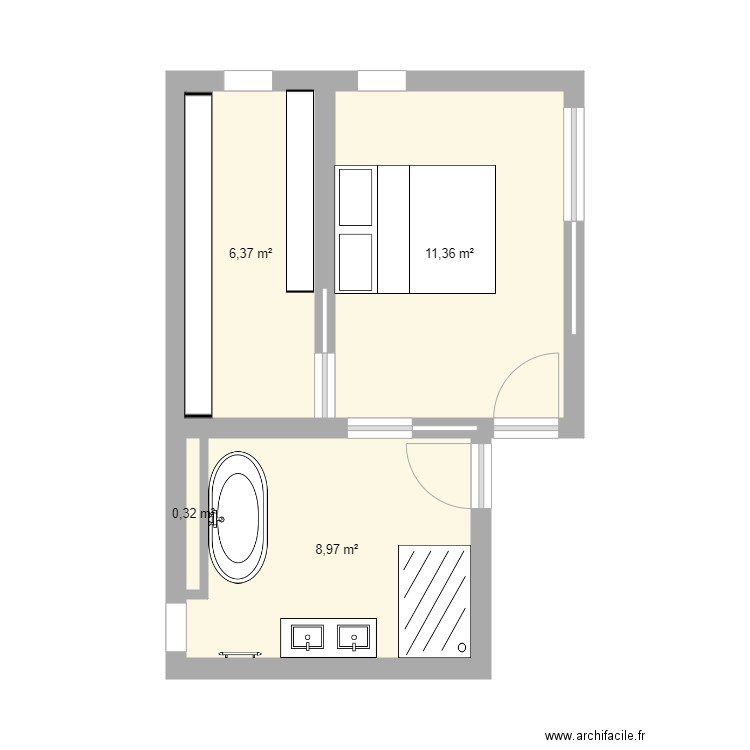 salle de bain . Plan de 0 pièce et 0 m2