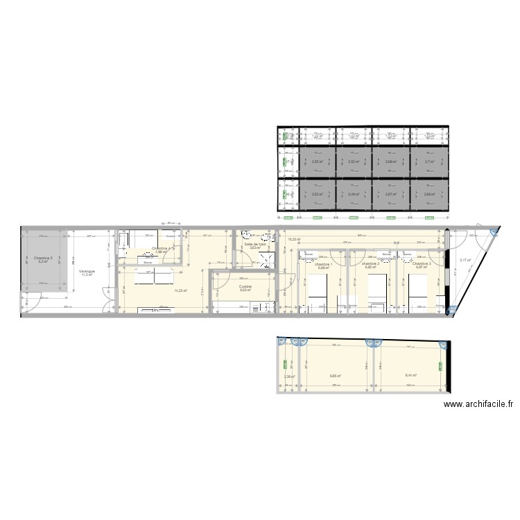 studio alain final. Plan de 29 pièces et 133 m2