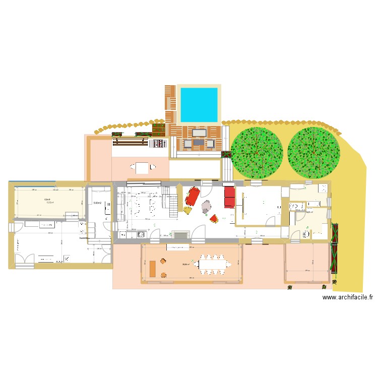 maison lavignasseaout22. Plan de 5 pièces et 120 m2