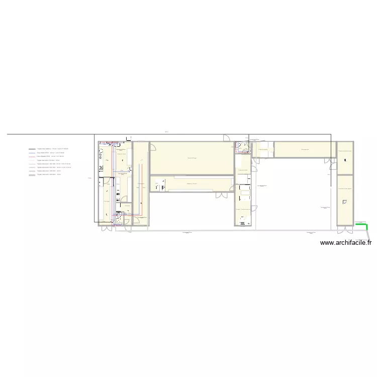 hangar + Labo "Fluides". Plan de hangar + Labo "Fluides". Plan de