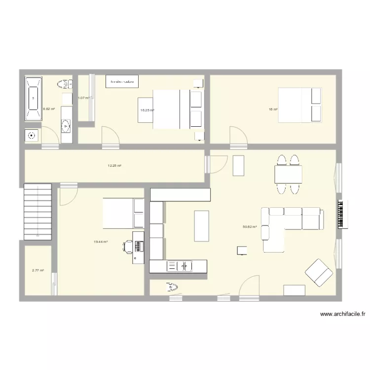 mod&egrave;le rdc. Plan de 