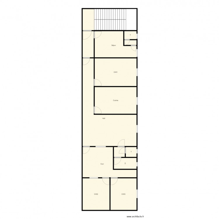 fdg. Plan de 13 pièces et 144 m2