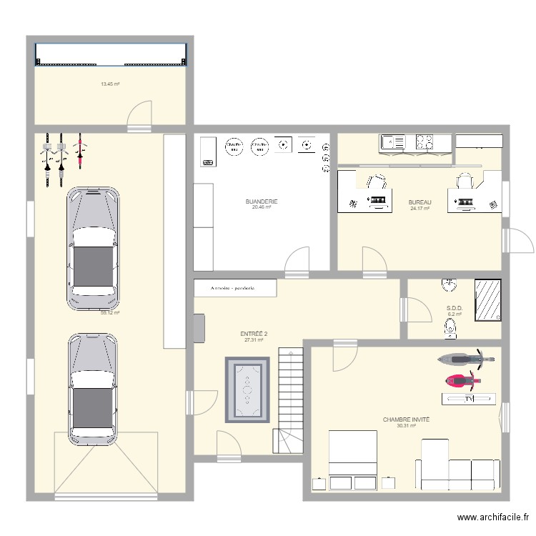 LINTGEN SOUS SOL. Plan de 0 pièce et 0 m2