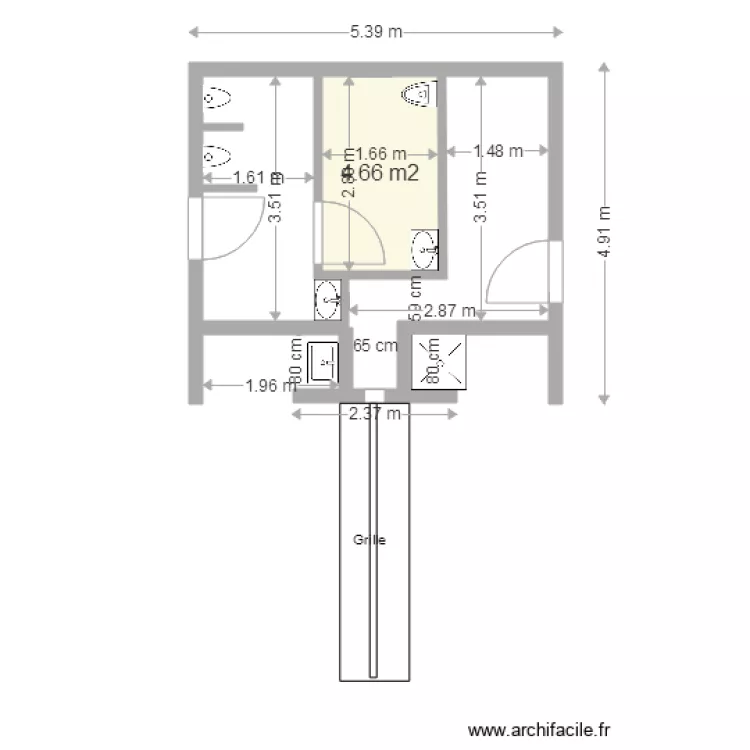 Sanitaire aire de camping car projet 3. Plan de 