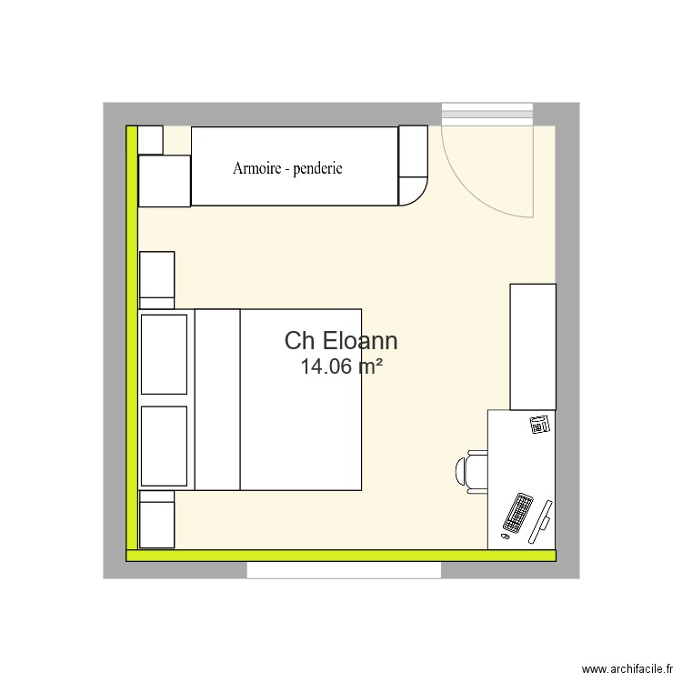 Chambre Eloann2020. Plan de 0 pièce et 0 m2