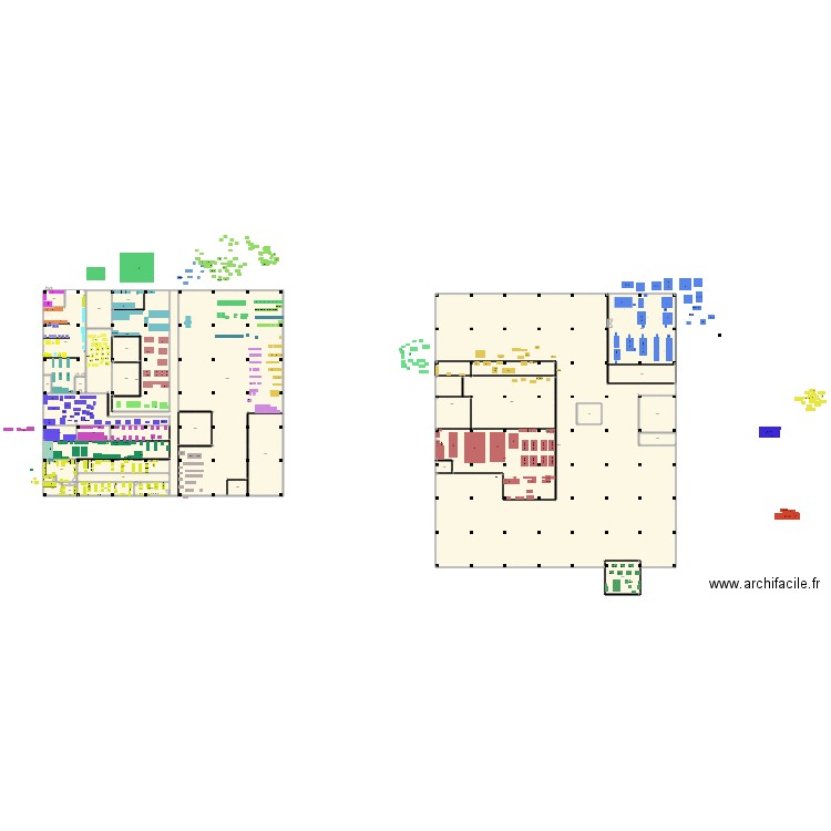 singleV4. Plan de 39 pièces et 2623 m2