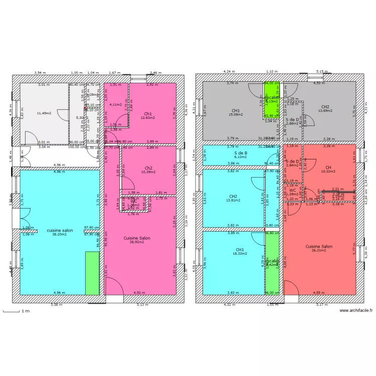 visan RDC etage. Plan de 