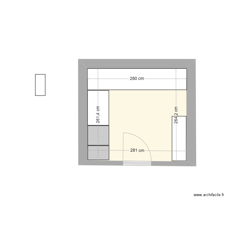 Cave Edelweiss. Plan de 1 pièce et 7 m2