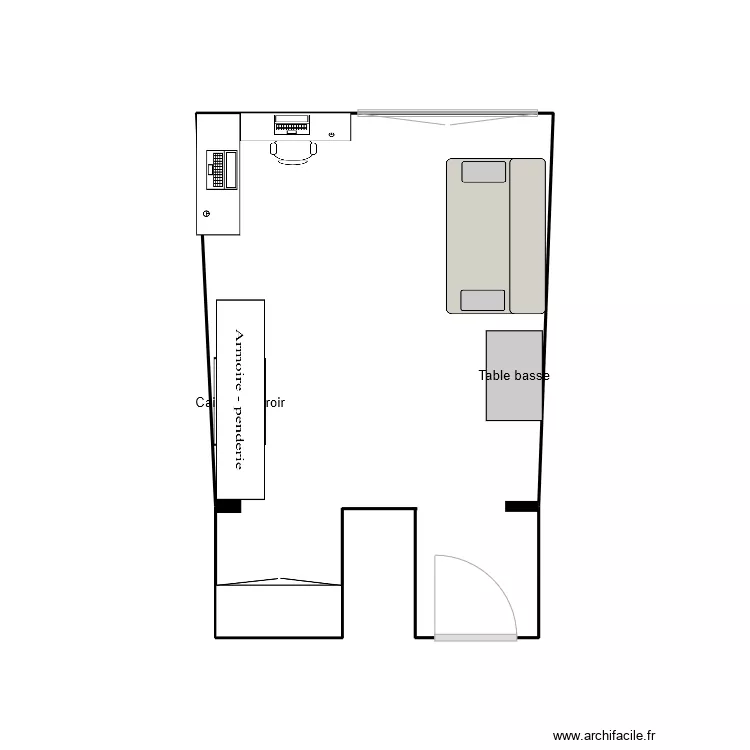 chambre. Plan de chambre. Plan de