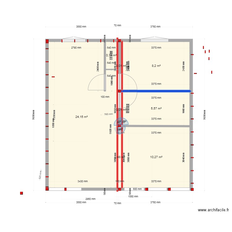 GITE EXTENSION plafond. Plan de 0 pièce et 0 m2