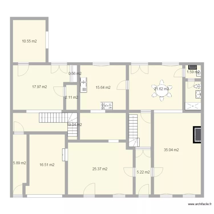 RdC Cuisine SaM Douche Salon Magasin Vitrine ArBoutique. Plan de RdC Cuisine SaM Douche Salon Magasin Vitrine ArBoutique. Plan de