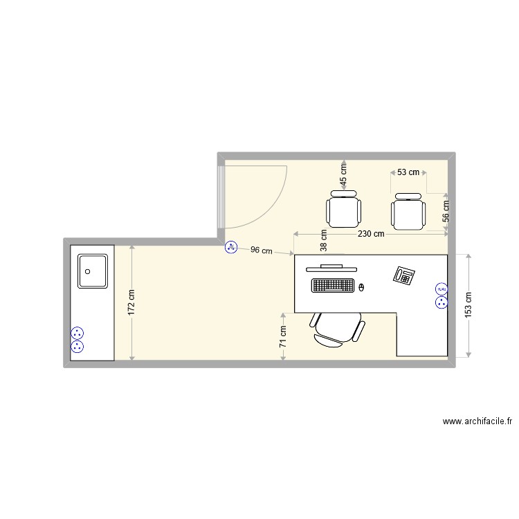 plan sicard 2. Plan de 1 pièce et 14 m2