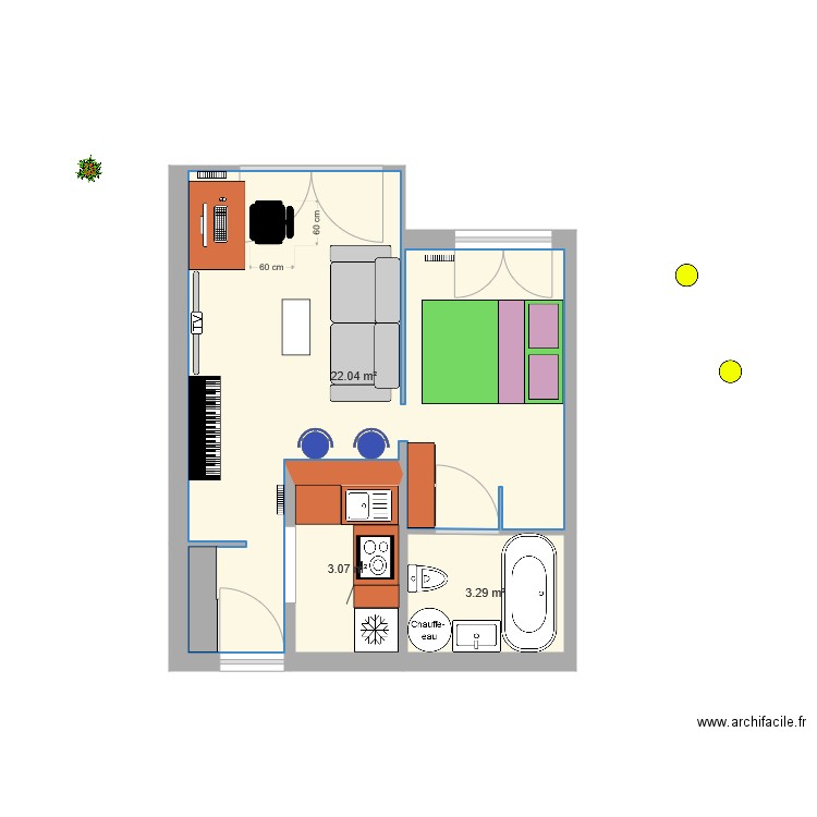 mon appart. Plan de 0 pièce et 0 m2