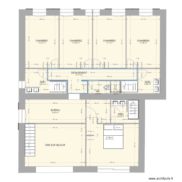 st sauveur r1 2. Plan de 13 pièces et 114 m2