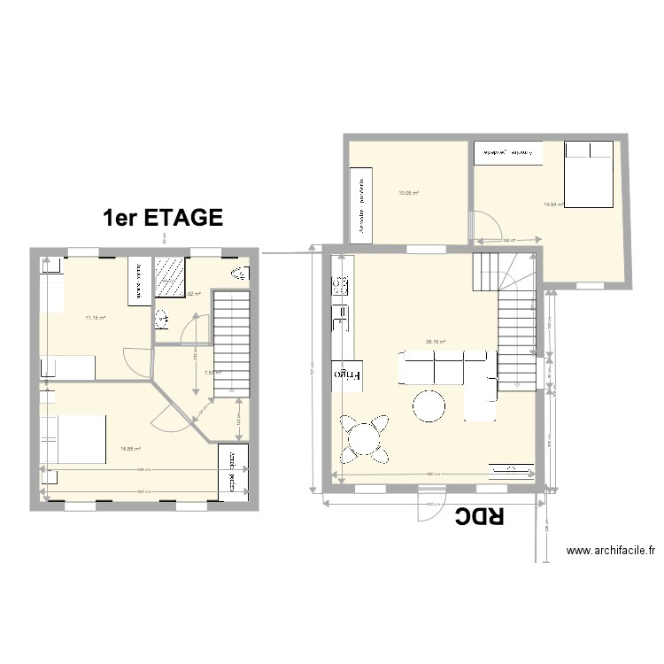 Appartement 3 V6. Plan de 0 pièce et 0 m2