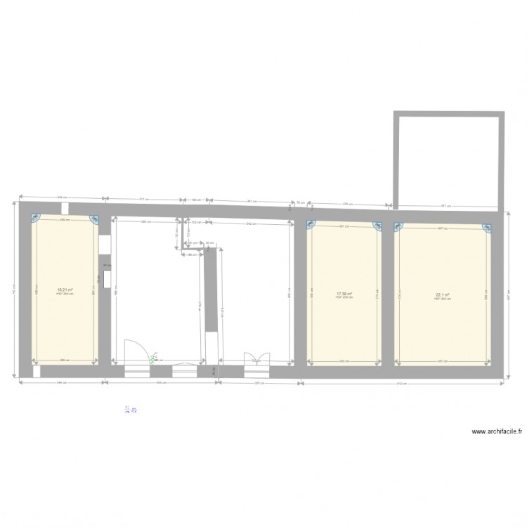 plan 3. Plan de 3 pièces et 56 m2