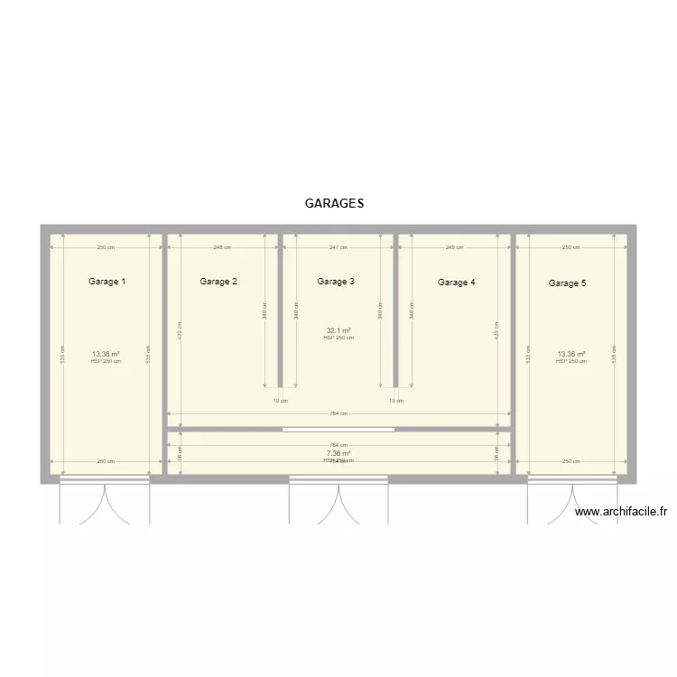 FAY COLOMBES GARAGES. Plan de 