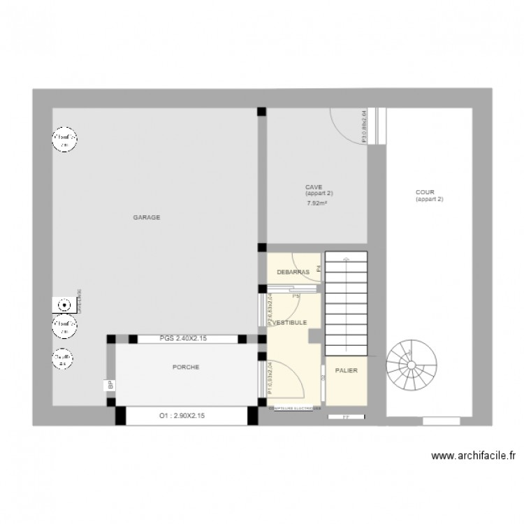 PLAN RDC OPTION 1. Plan de 0 pièce et 0 m2