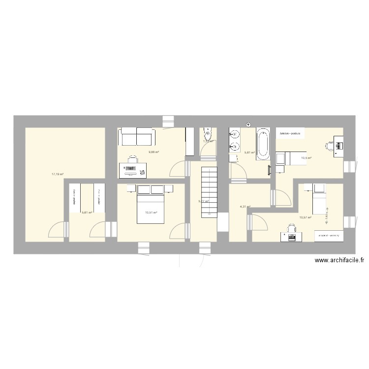 Chevanceaux Etage 1 . Plan de 0 pièce et 0 m2