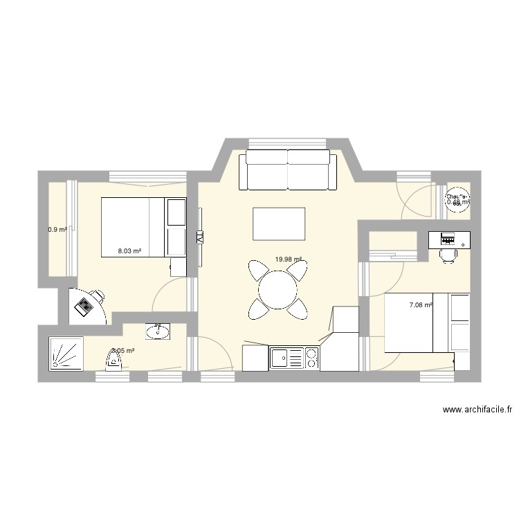 Appartement Avila v3. Plan de 0 pièce et 0 m2