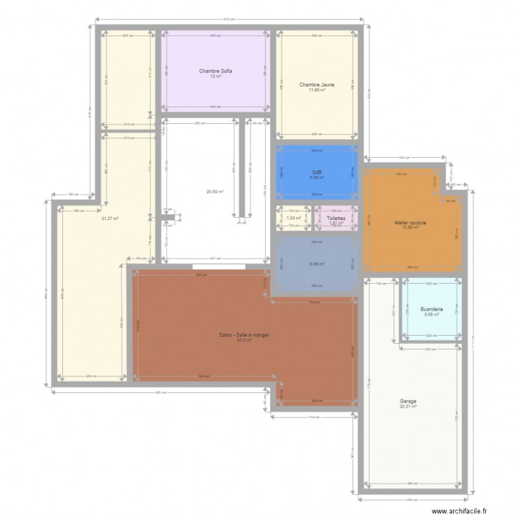 Maison Bancaous v2. Plan de 0 pièce et 0 m2