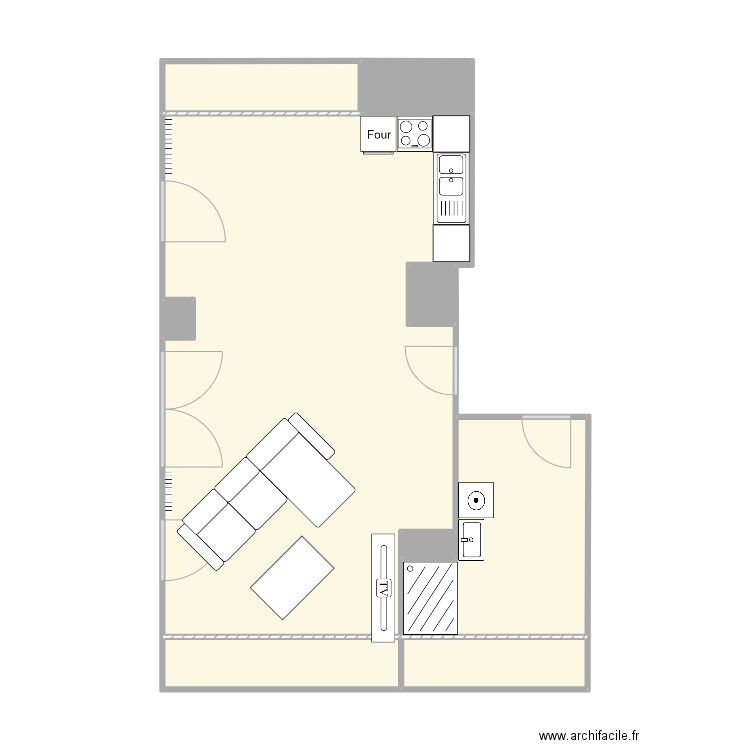 Lot 212 plan avec douche v3. Plan de 9 pièces et 58 m2