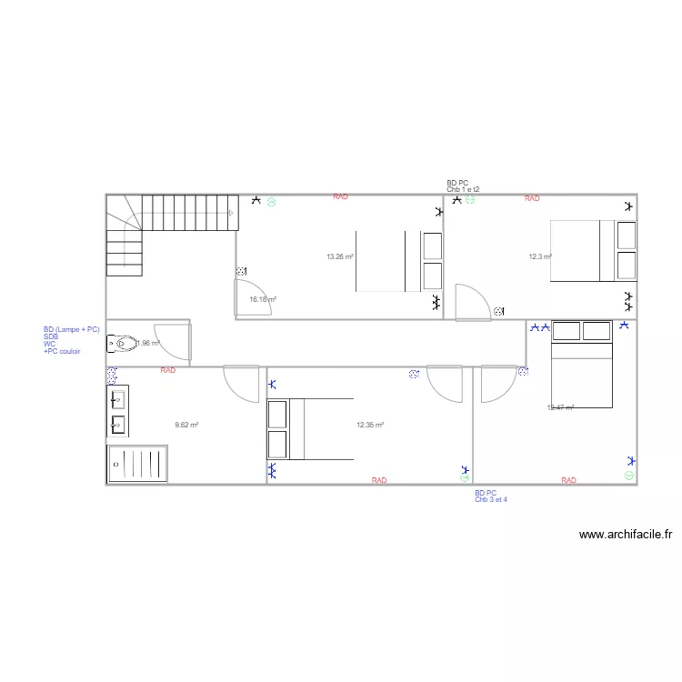 fredy 3 etage  PC. Plan de 