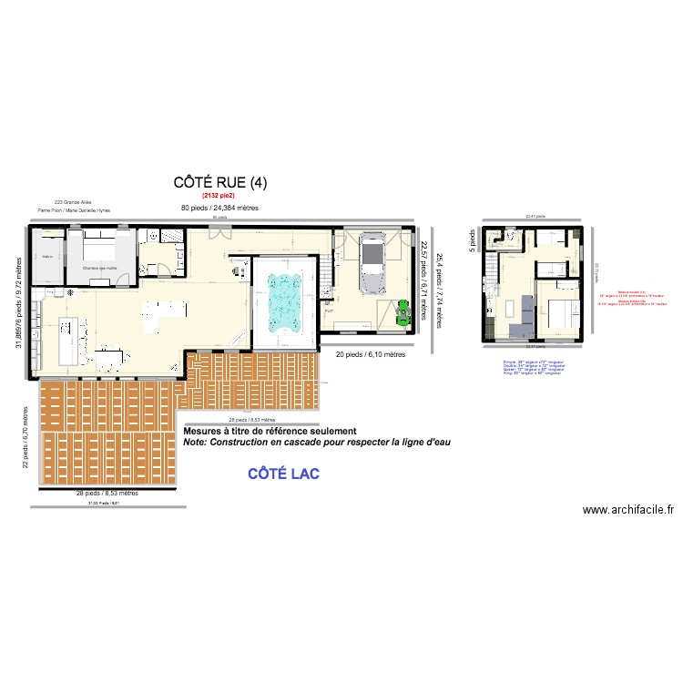 Chalet premier plancher + plein garage_option_FUN. Plan de 8 pièces et 239 m2