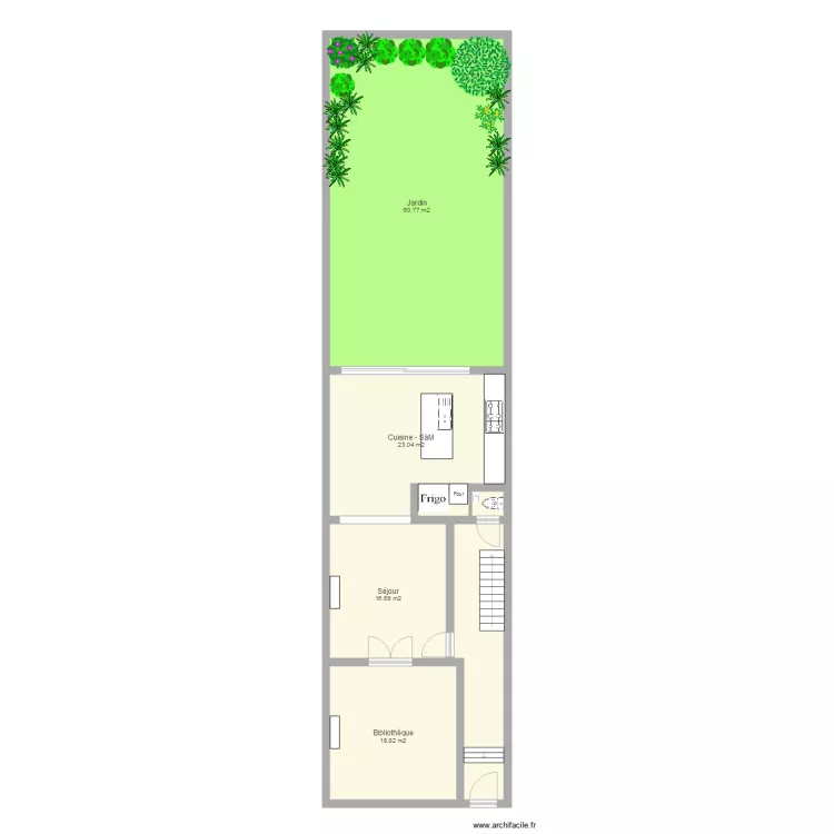 Plan RDC Maison XL. Plan de 